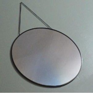 Hanging Circle Mirror Wall Decor Small Gold Round Mirror with Hanging Chain